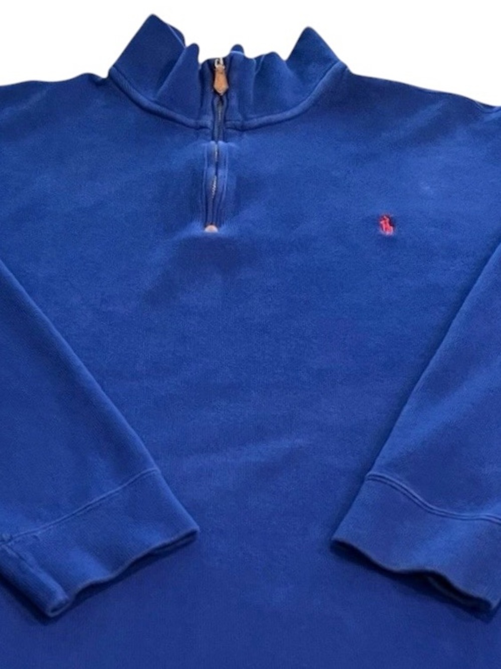 Polo Ralph Lauren Mens 3XB Blue 1/4 Zip Sweatshirt Pull-Over EUC